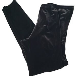 J Jill Velvet Events Holiday Partties Slim Leg Comfy Stretch Leggings Size Large